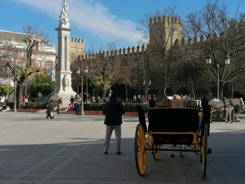 Kutsche-am-Plaza-Espana Kutsche-am-Plaza-Espana